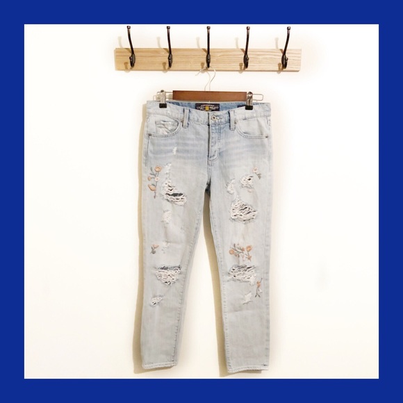 Lucky Brand Denim - [Lucky Brand] Sienna Slim Flower Ripped Jeans 0/25